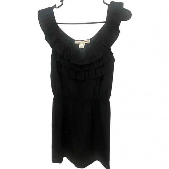 Amanda Uprichard Dresses & Skirts - Amanda Uprichard Black 100% Silk Ruffle Mini Dress